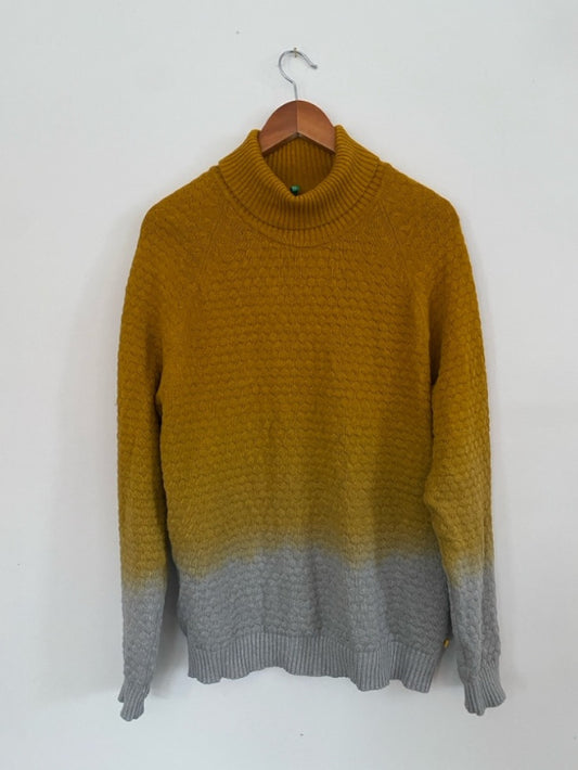 Cotton knit turtleneck sweater einen large | United Colors of Benetton