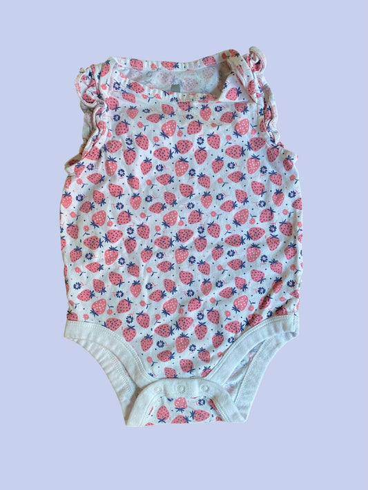 Strawberry organic cotton onesie 6-12m | Gap