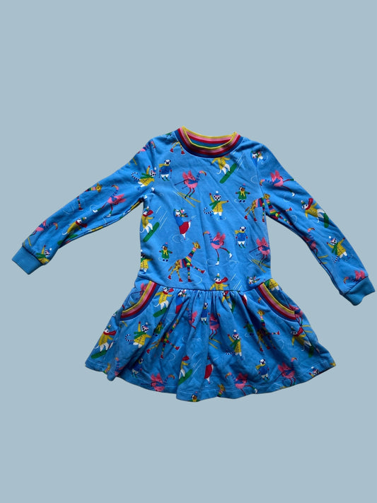 Winter print cotton sweater dress 6-7Y | Boden