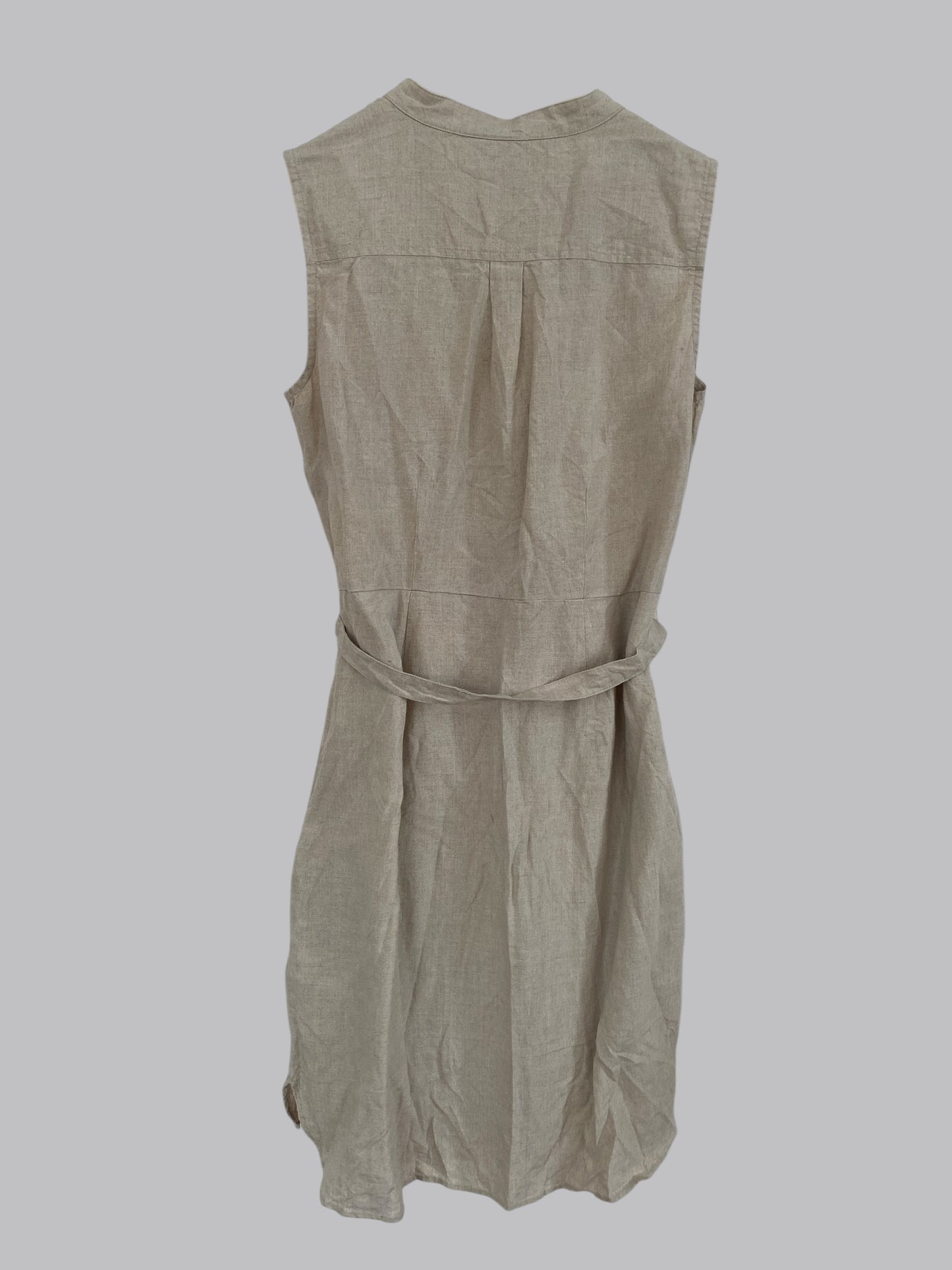 Beige linen dress women's 10 | L.L.Bean