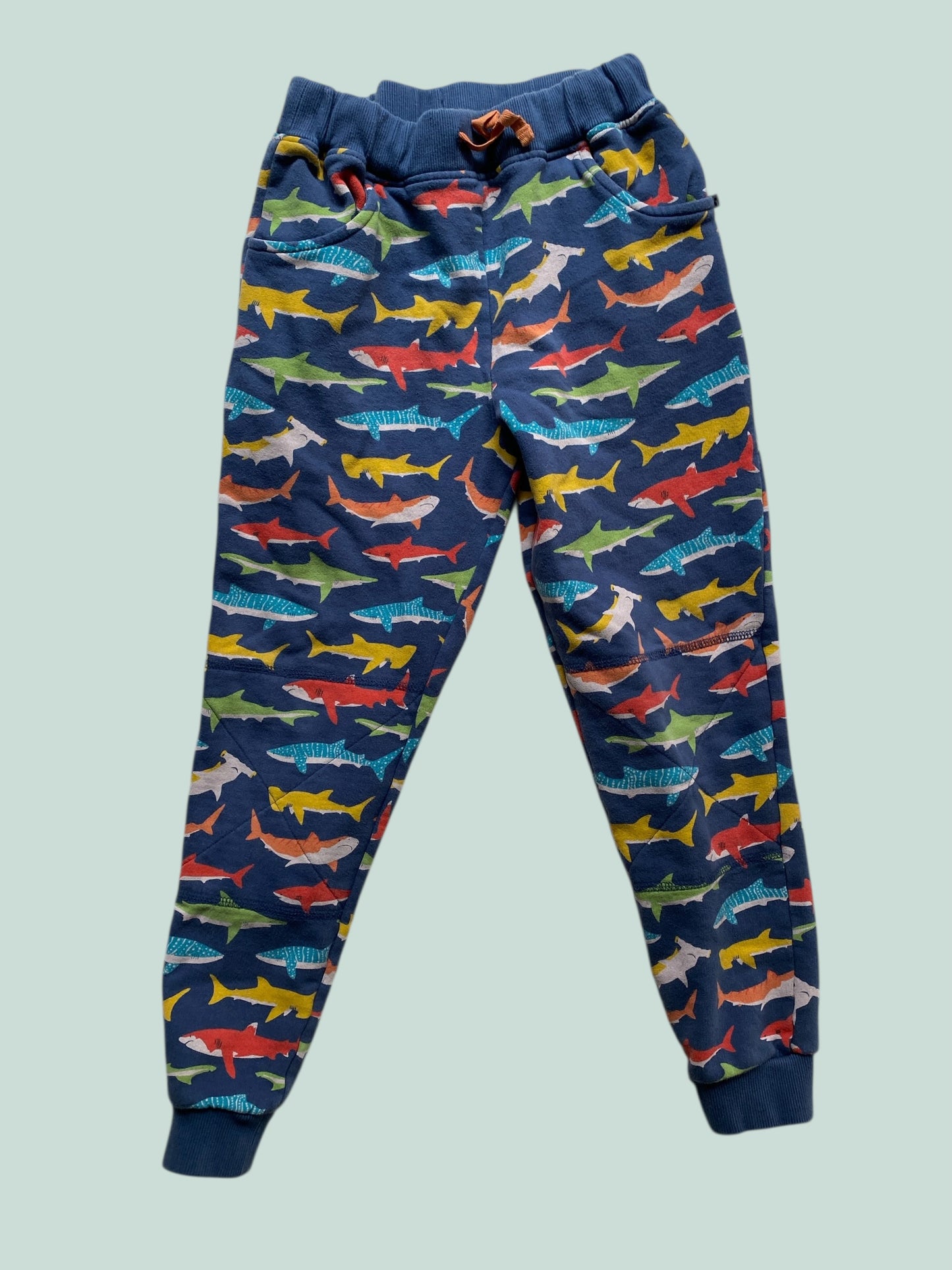 Organic cotton shark joggers 8-9Y (128) | Frugi