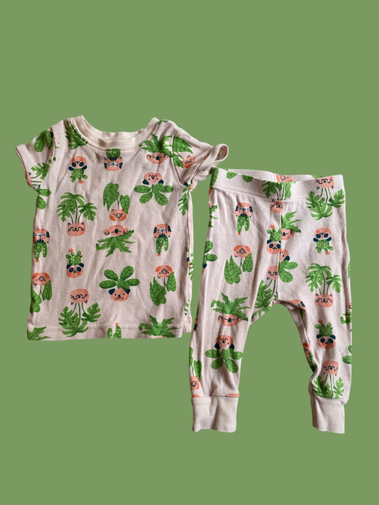 Cotton animal pj set 6-12m | Old Navy