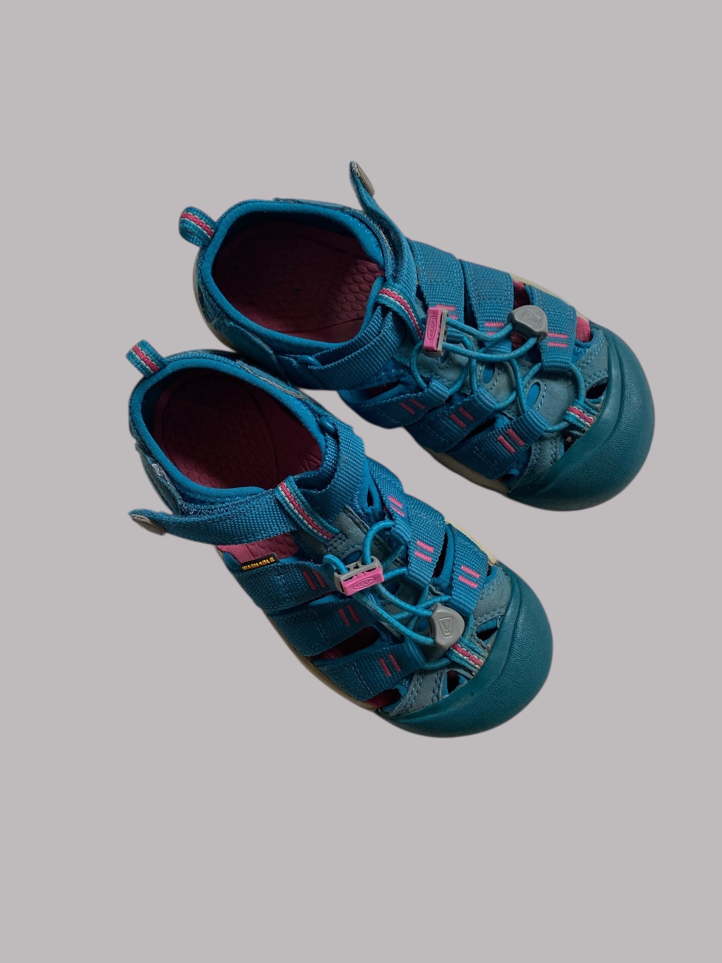 Teal and pink sandals 2 US Big Kids | Keen