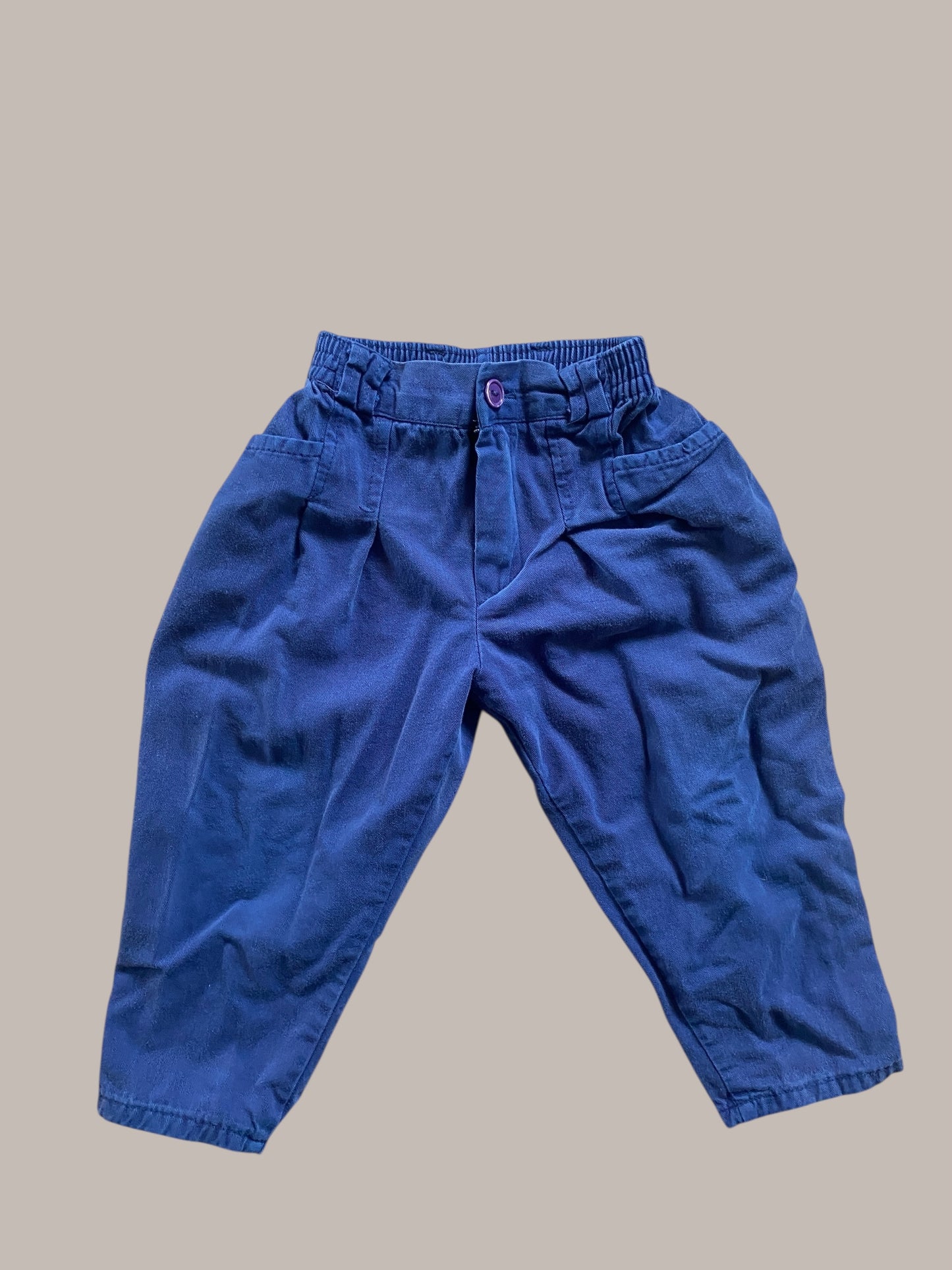 Cotton navy vintage pants 2Y | Young Canada