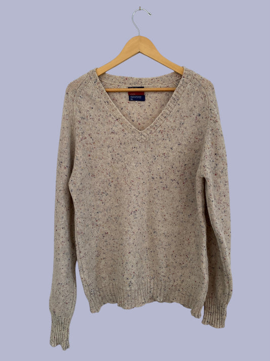Speckle vintage knit wool blend sweater mens' XL | J C Penney