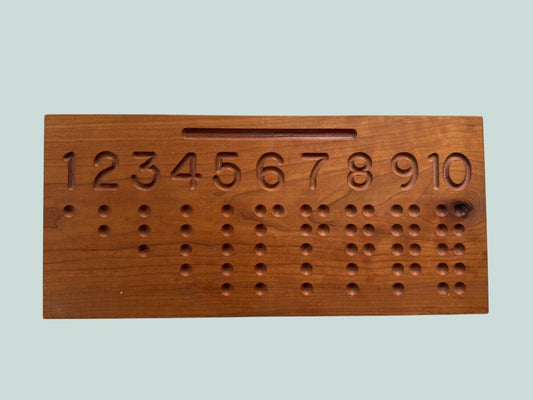 Wooden montessori counting and tracing board