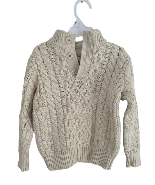 Chunky cotton blend fishermen’s sweater 4Y | Gap