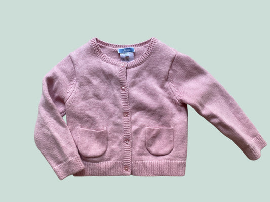 Rose wool blend cardigan 24m | Jacardi