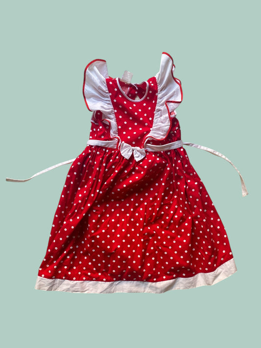 Vintage cotton polka dot dress 6Y | Elvira Vali