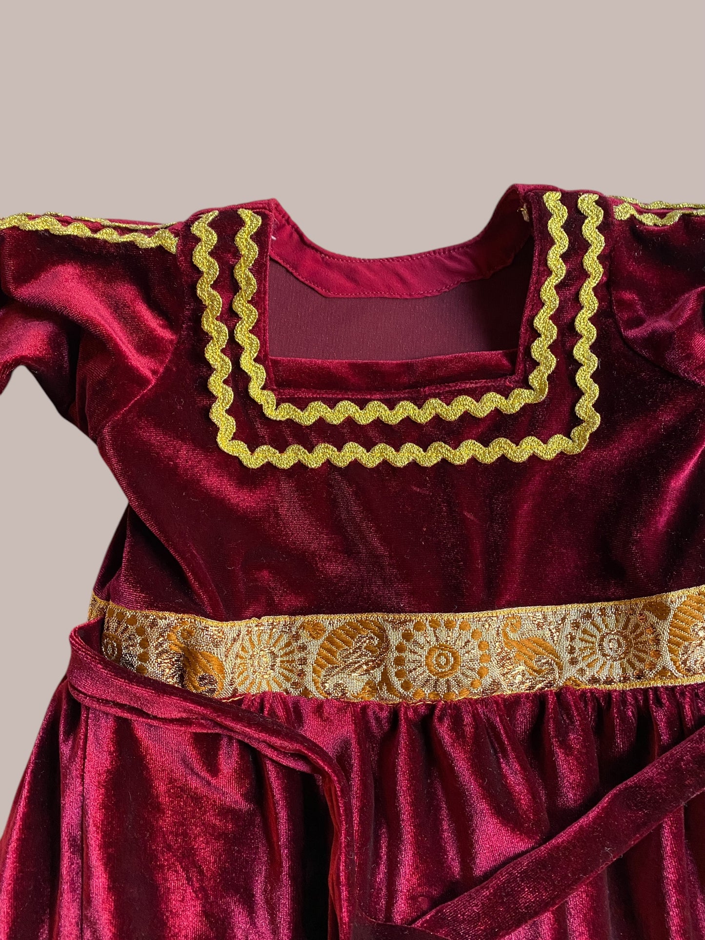 Afghan velvet dress 2-3Y