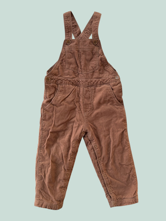 Cotton corduroy overalls 2Y | Wheat