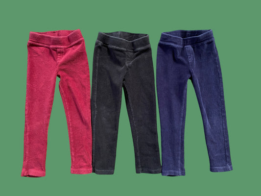 Ribbed cotton blend velour pants 2-3Y | Nutmeg