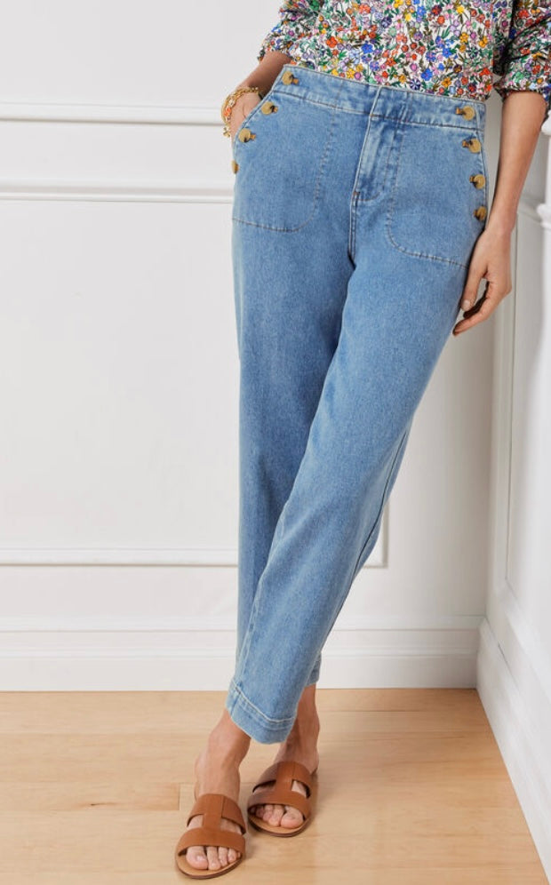 Mystic wash sailor jeans 8US women’s | Talbots