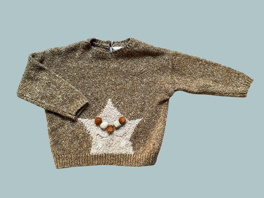 Knit star sweater 18-24m (generous)| Zara