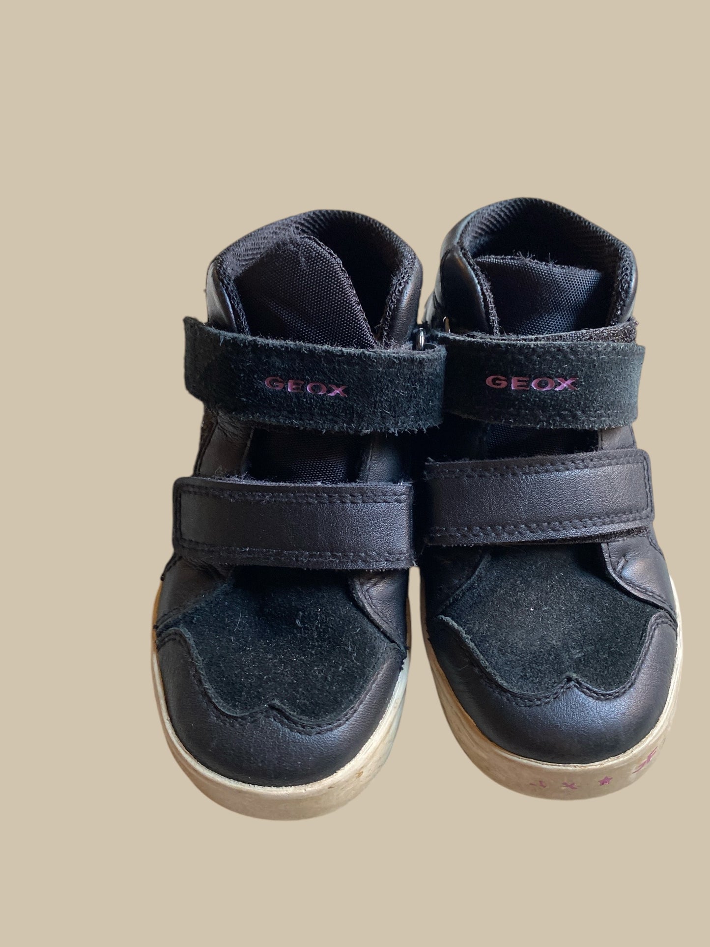 Black leather Velcro boots 8 US | Geox