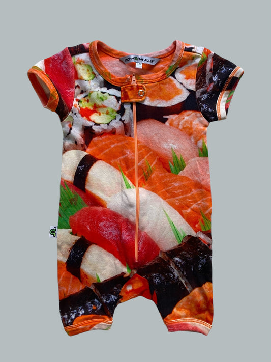 Organic cotton sushi shorty sleeper 6-12m | Inchworm Alley