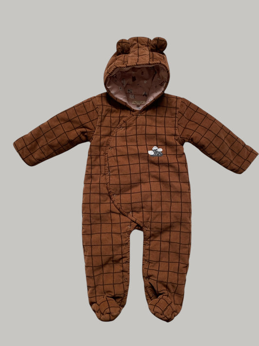 Padded corduroy pima cotton jumpsuit 12-18m | Red Caribou