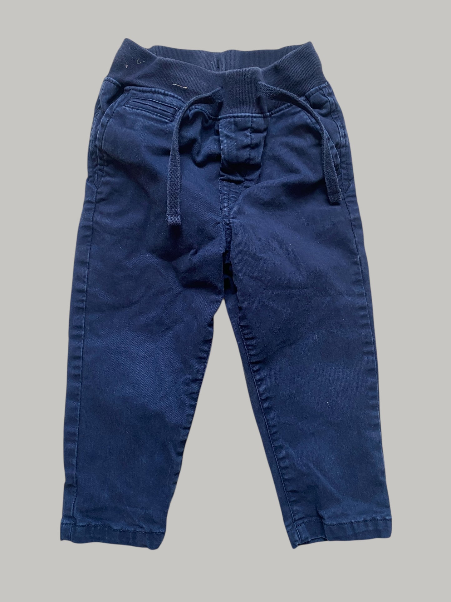 Cotton navy chino pants 18-24m | Gap