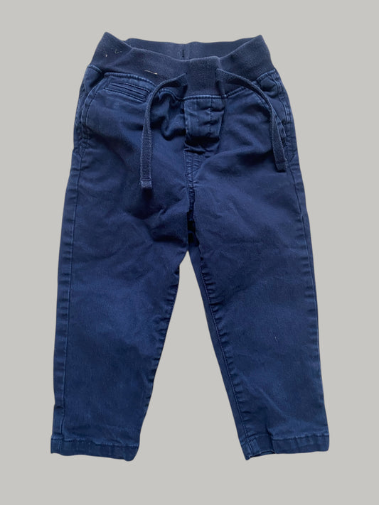 Cotton navy chino pants 18-24m | Gap