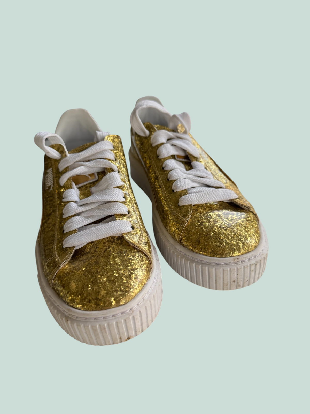 Gold sneakers 8US women's (38.5EU) | Puma