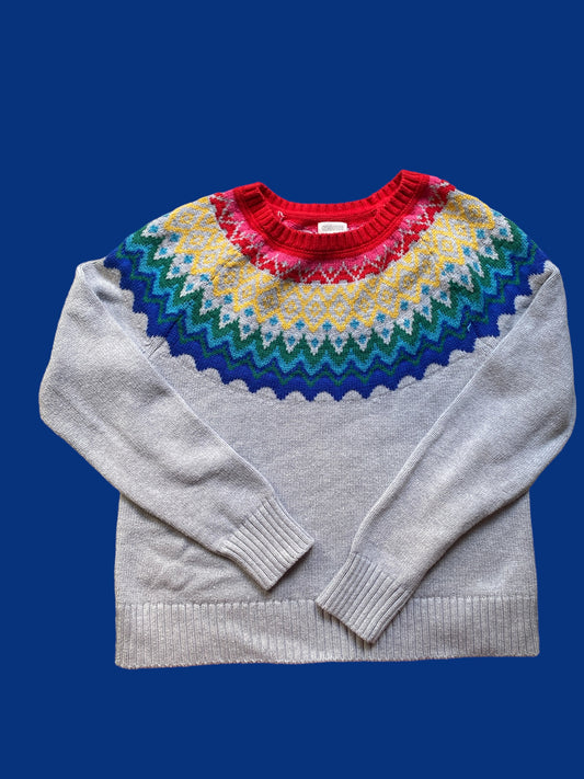 Rainbow/grey sweater 14Y | Gymboree