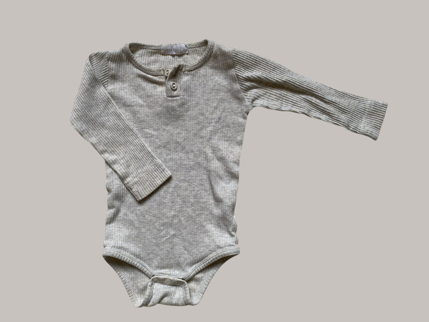 Organic cotton light grey modal blend onesie 1Y | Jamie Kay