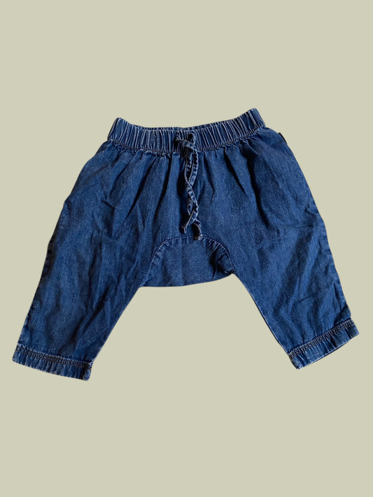 Light denim cotton pants 0-6m | Bonds