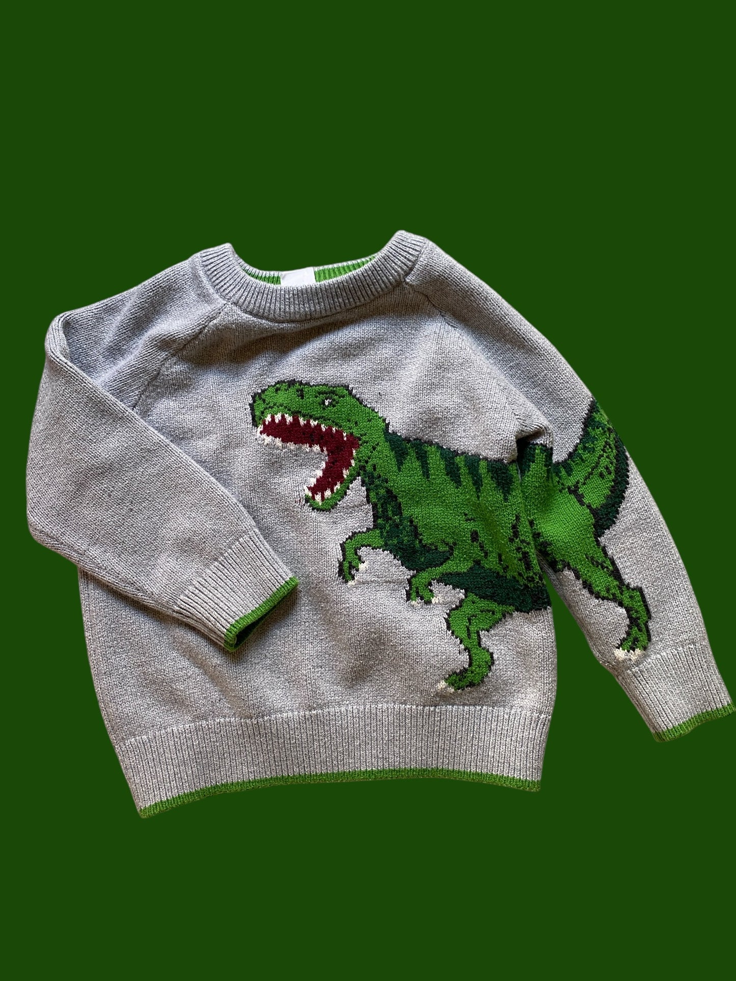 Knit dino sweater 3Y | Gap