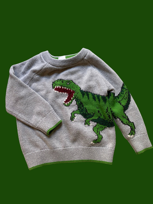 Knit dino sweater 3Y | Gap