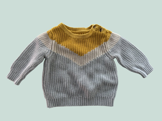 Cotton knit sweater 6-12m | Marks & Spencer