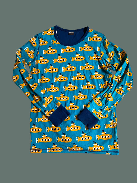 Organic cotton submarine long sleeve top adult size large | Maxomorra