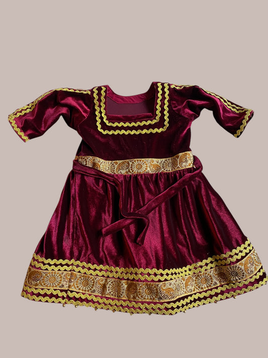 Afghan velvet dress 2-3Y