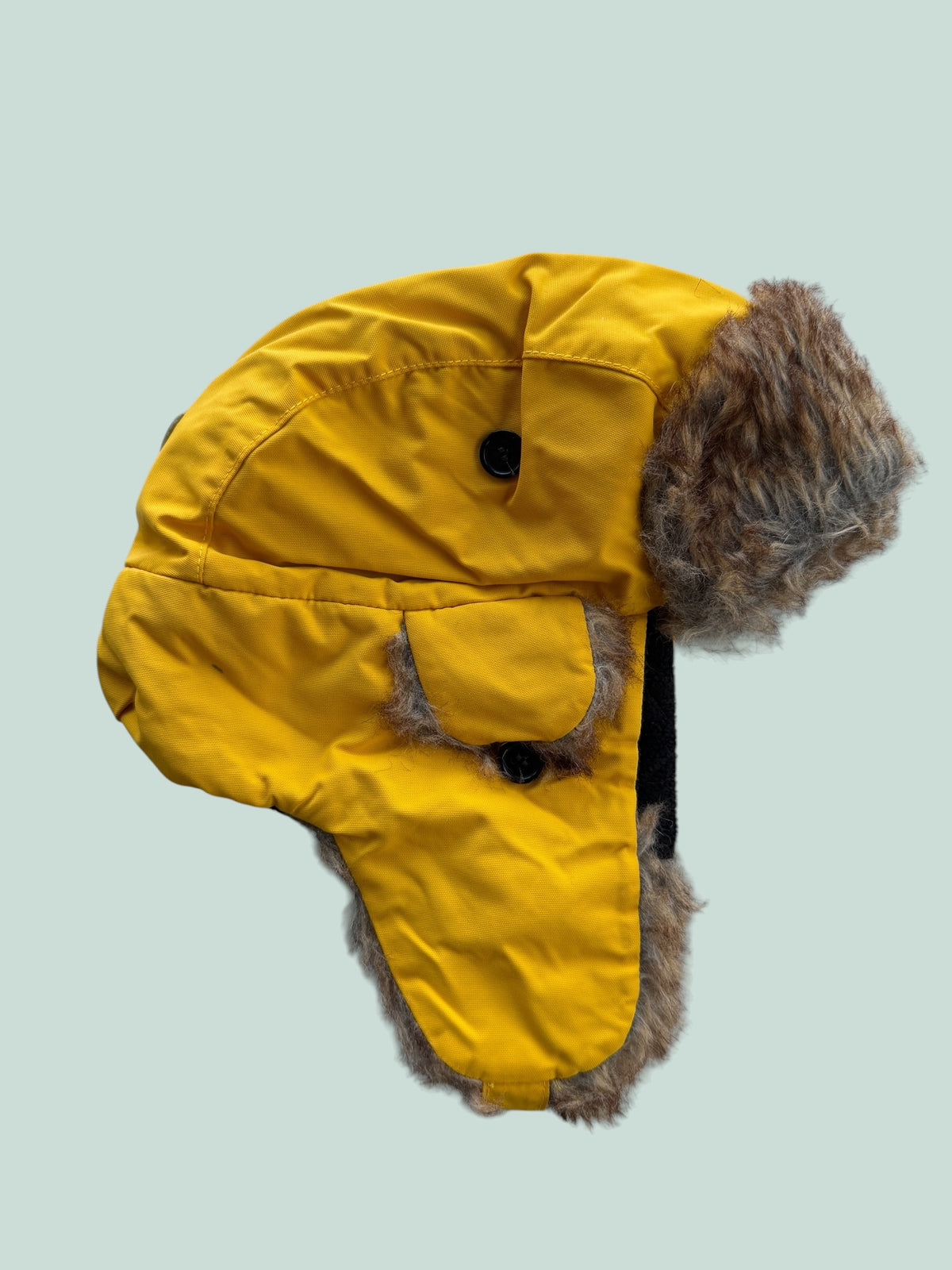 Fleece lined yellow winter hat 2-5Y (52) | Kuling