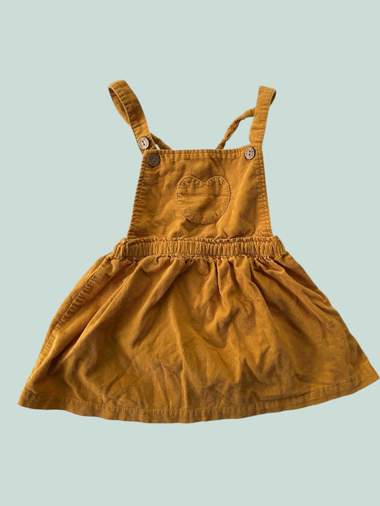Yellow corduroy pinafore dress 2-3Y | Sfera