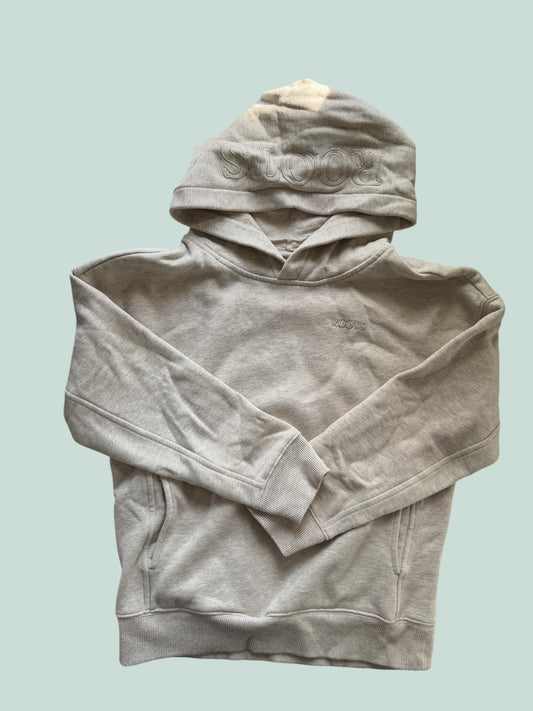 Cream organic cotton blend hoodie 9-10Y | Roots