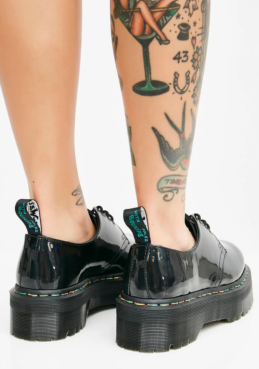 Rainbow Patent Platform Shoes (1461 ) Women's 9 US/Men's 8 US | Dr Marten's