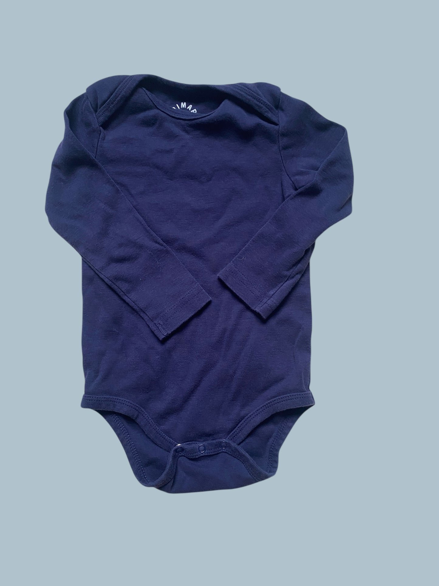 Organic cotton long sleeve onesie 12-18m | Primary - multiple colours