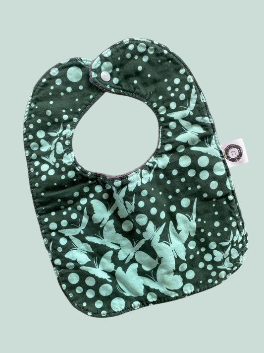 Cotton bib with fleece back