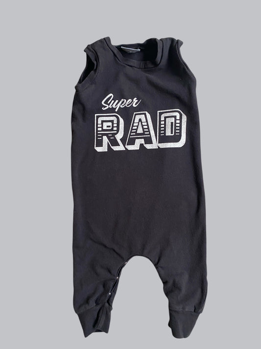 Cotton ‘Super Rad’ romper 12m | Ollie Jones