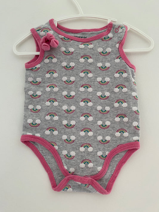 Rainbow cotton onesie 3-6m / Monkey Bars