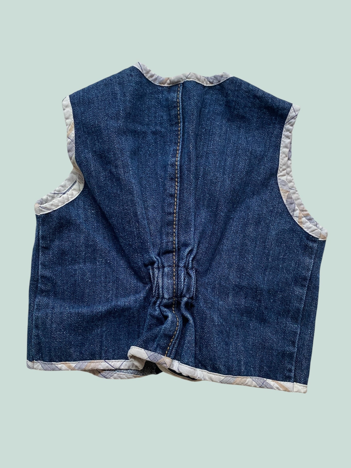 Upcycled denim vest 2-3Y