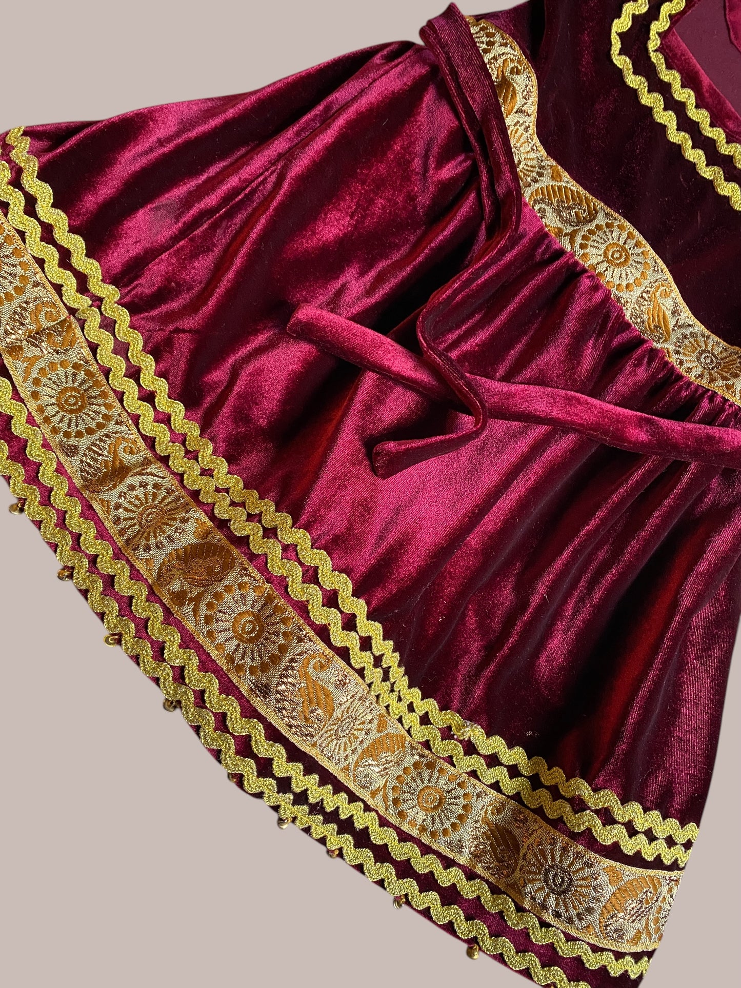 Afghan velvet dress 2-3Y