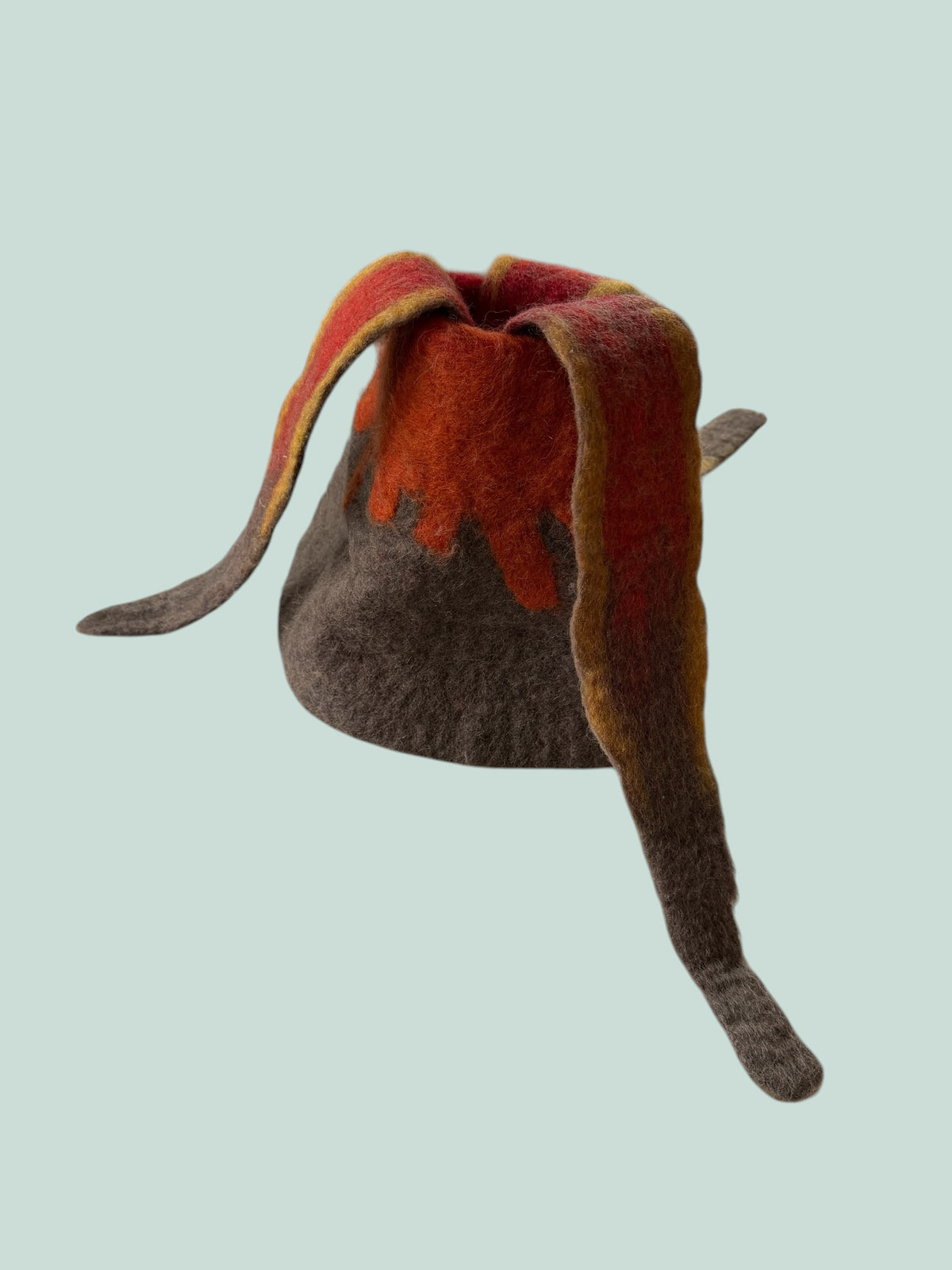 Felted wool vulcano with lava set | Papoose