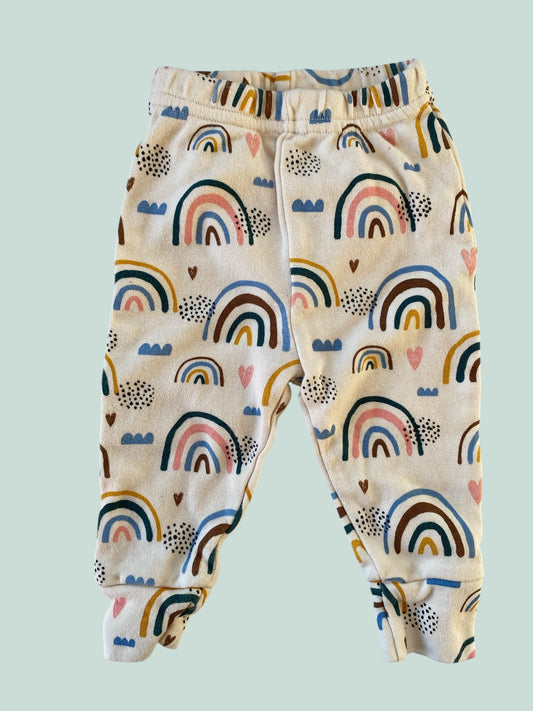 Organic cotton rainbow pants 3-6m | Gem Look