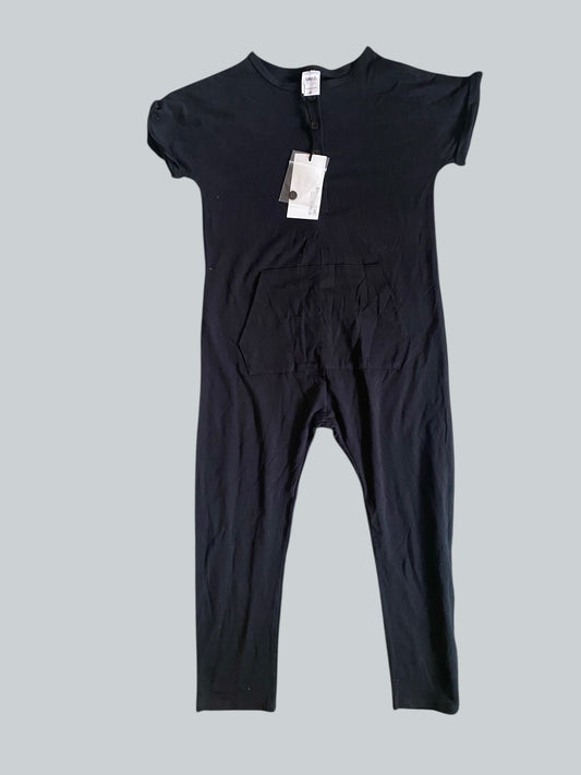 Black bamboo/cotton romper 6-7Y | Smash + Tess