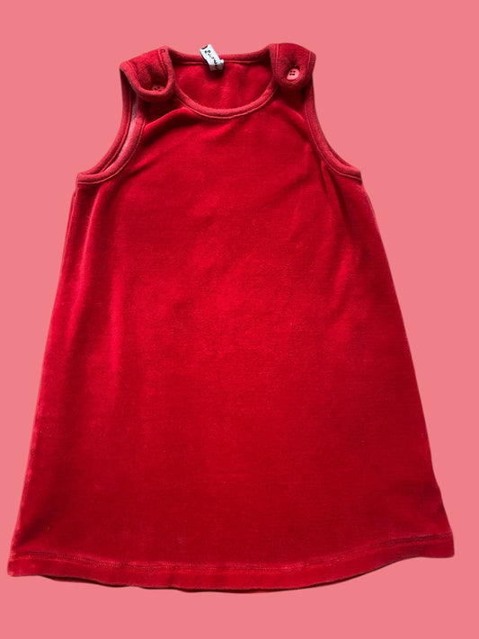 Organic cotton velour dress 2-3Y/98 | Maxomorra