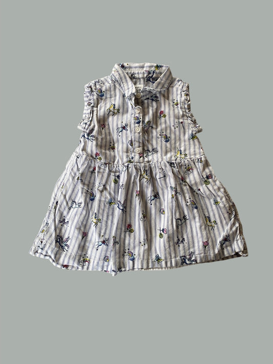 Cotton unicorn dress 12-18m | Gap