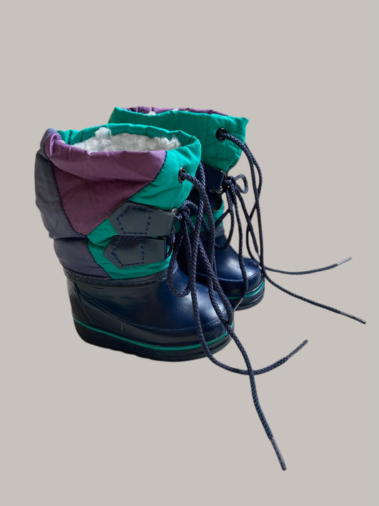 Vintage fleece lined baby botties 3 US Little Kid