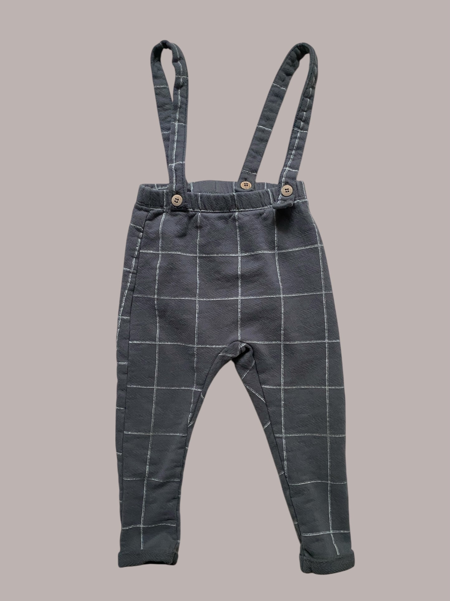 Cotton pants with suspenders 3-4Y | Zara