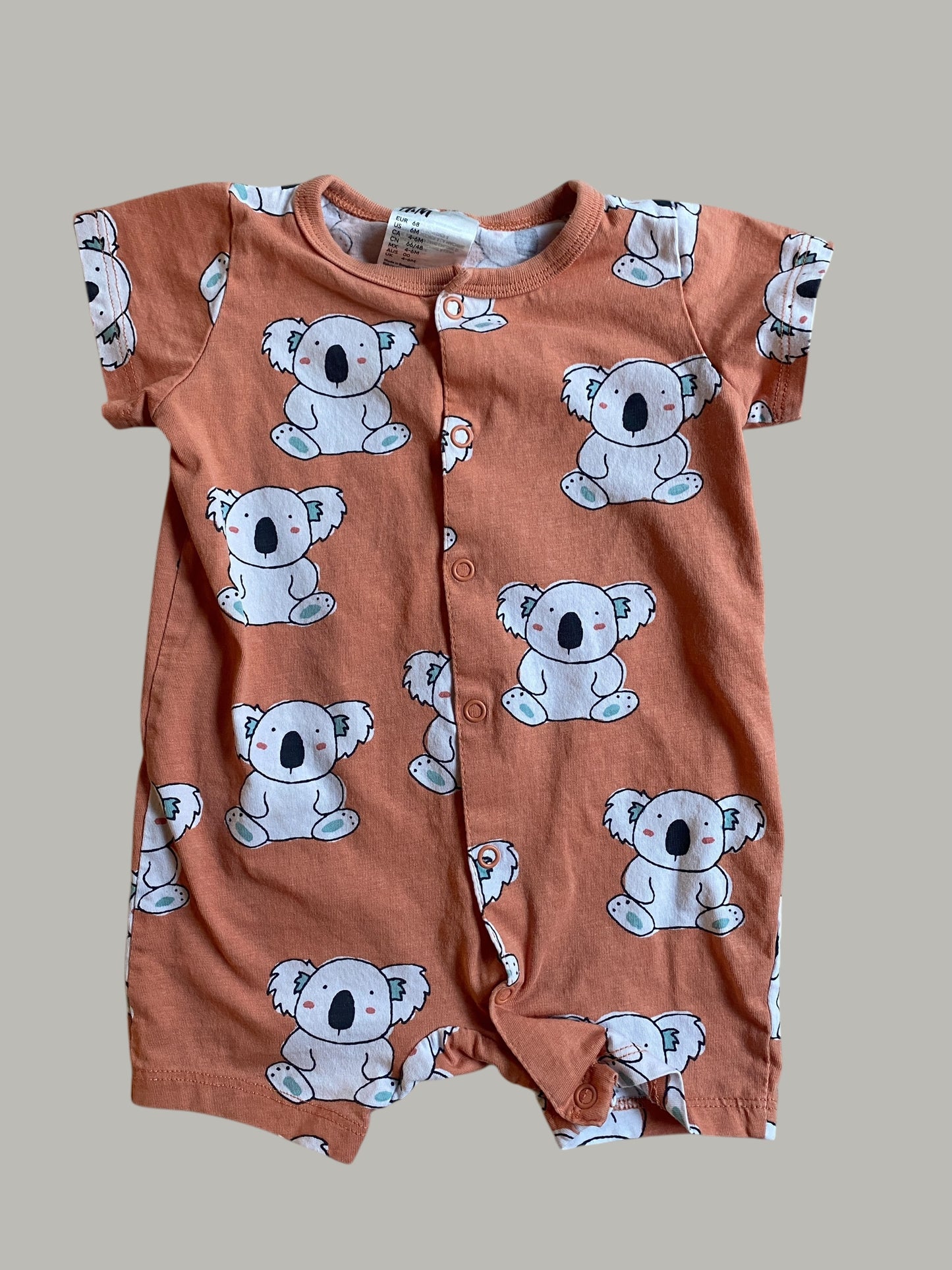 Cotton koala shorty romper  4-6m | H&M